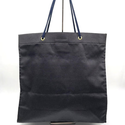 FENDI Hand Bag Tote Purse Logo Nylon Black Authentic