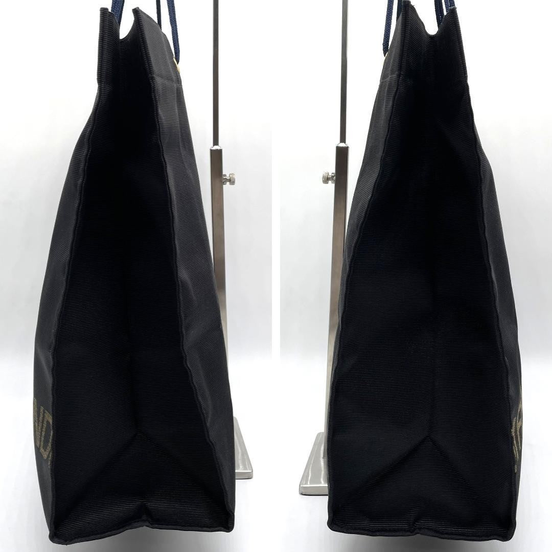 FENDI Hand Bag Tote Purse Logo Nylon Black Authentic
