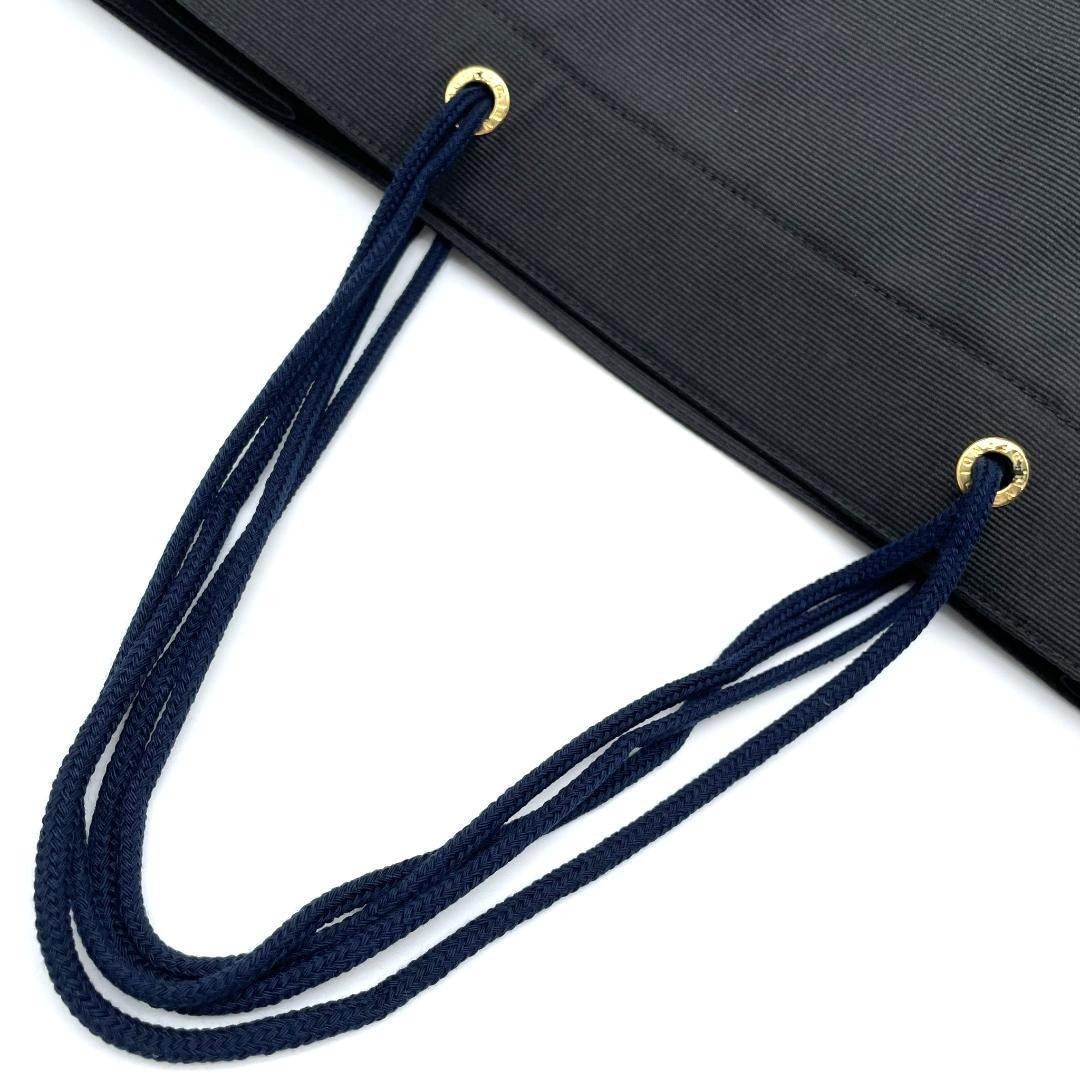 FENDI Hand Bag Tote Purse Logo Nylon Black Authentic