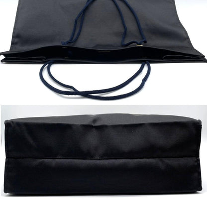 FENDI Hand Bag Tote Purse Logo Nylon Black Authentic