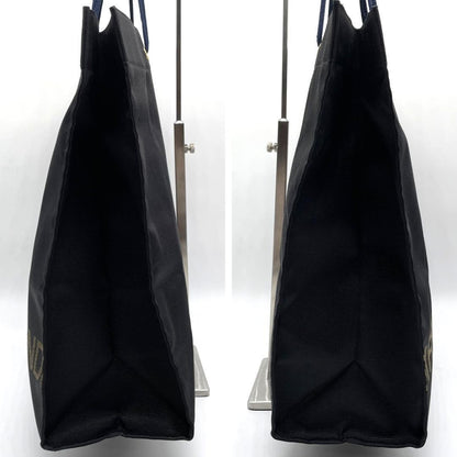 FENDI Hand Bag Tote Purse Logo Nylon Black Authentic