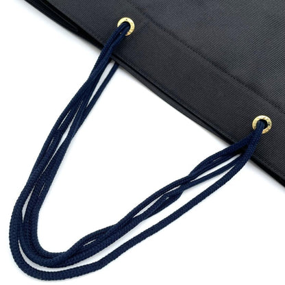 FENDI Hand Bag Tote Purse Logo Nylon Black Authentic