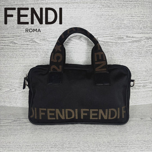 FENDI Hand Bag Tote Purse Logo Authentic