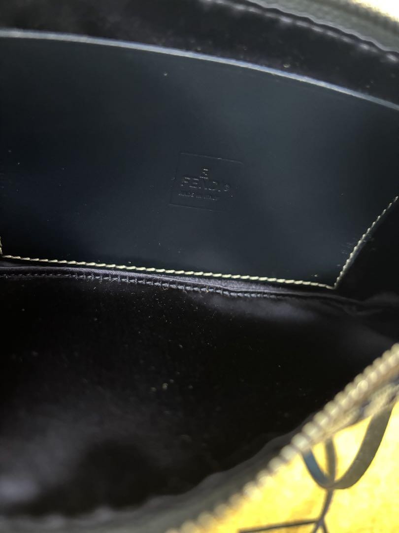 FENDI Shoulder Bag Purse Accessory Pouch FF Zucchino Authentic