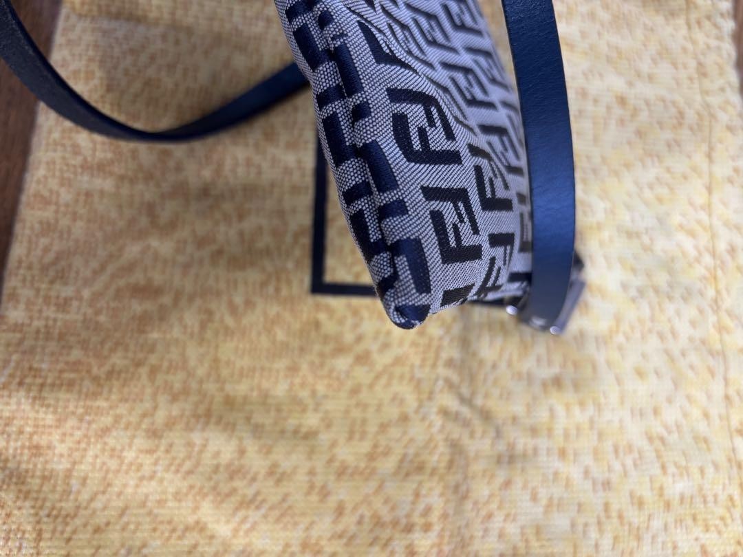 FENDI Shoulder Bag Purse Accessory Pouch FF Zucchino Authentic