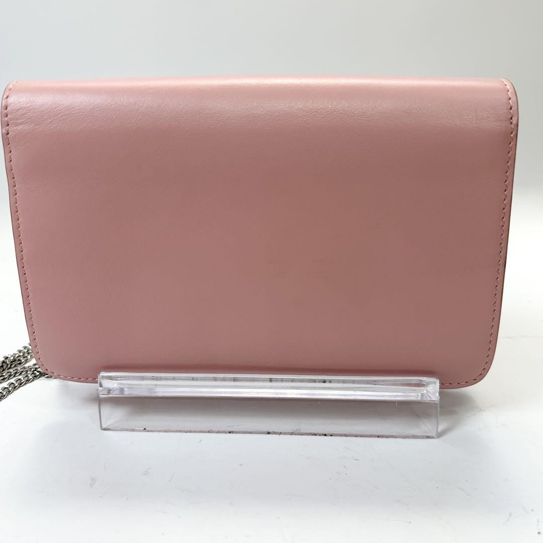 FENDI Shoulder Bag Purse Monster Leather Pink Authentic