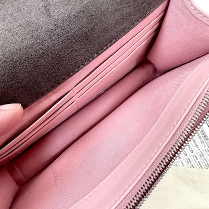 FENDI Shoulder Bag Purse Monster Leather Pink Authentic