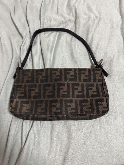 FENDI Hand Bag Tote Purse FF Zucca Authentic