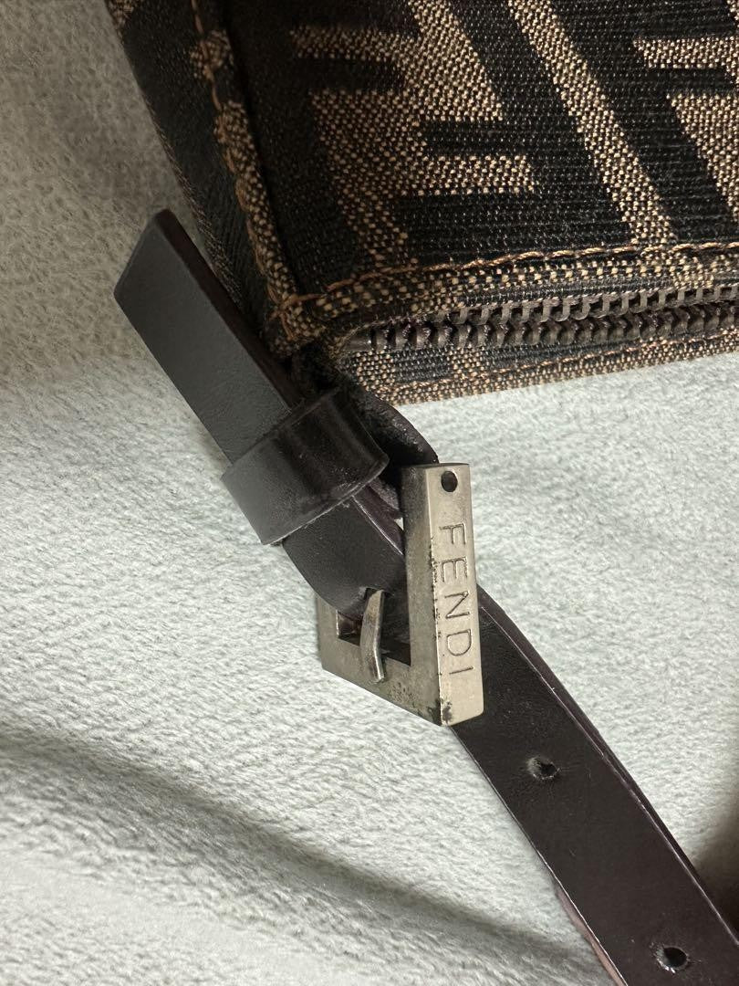 FENDI Hand Bag Tote Purse FF Zucca Authentic