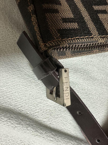 FENDI Hand Bag Tote Purse FF Zucca Authentic