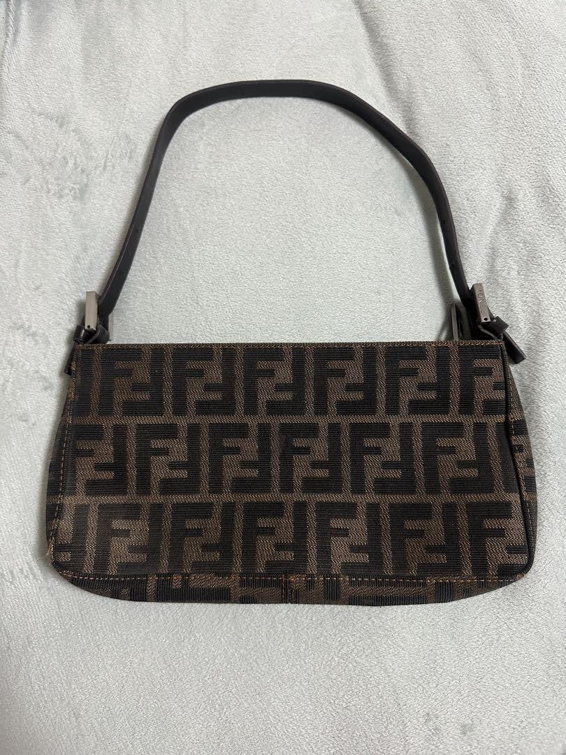 FENDI Hand Bag Tote Purse FF Zucca Authentic