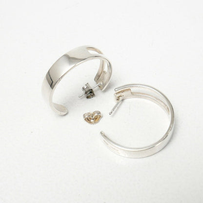 GUCCI Earrings G logo hoop Silver 925 Women Accessory Authentic