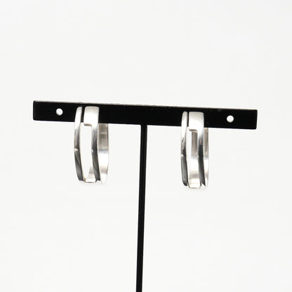 GUCCI Earrings G logo hoop Silver 925 Women Accessory Authentic