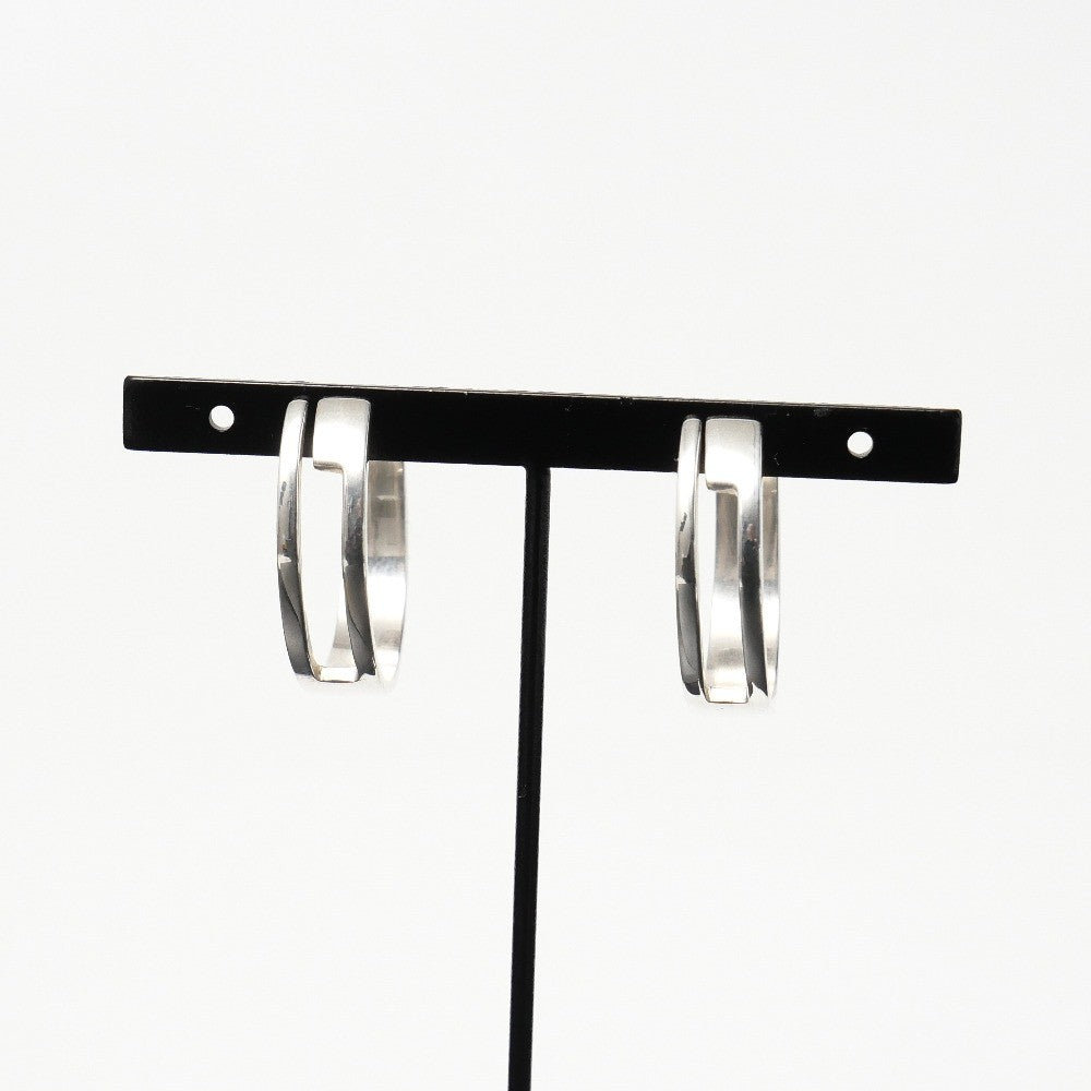 GUCCI Earrings G logo hoop Silver 925 Women Accessory Authentic