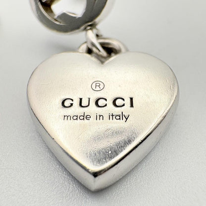 GUCCI Earrings Interlocking Heart Silver 925 Women Accessory Authentic
