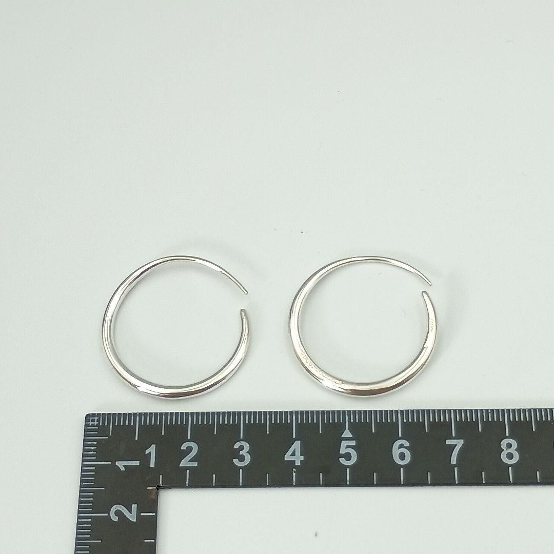 GUCCI Earrings Hoop Silver 925 Women Accessory Authentic