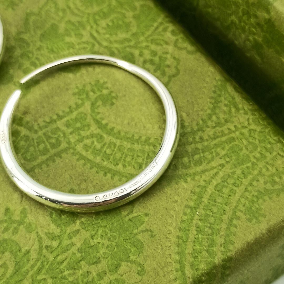 GUCCI Earrings Hoop Silver 925 Women Accessory Authentic