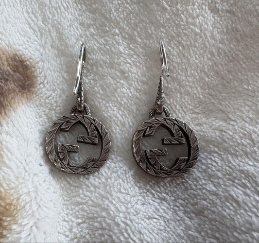 GUCCI Earrings GG Silver Women Accessory Authentic