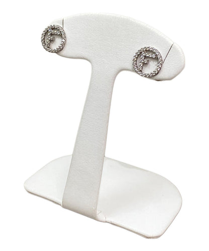 FENDI Earrings F is Silver Women Accessory Authentic