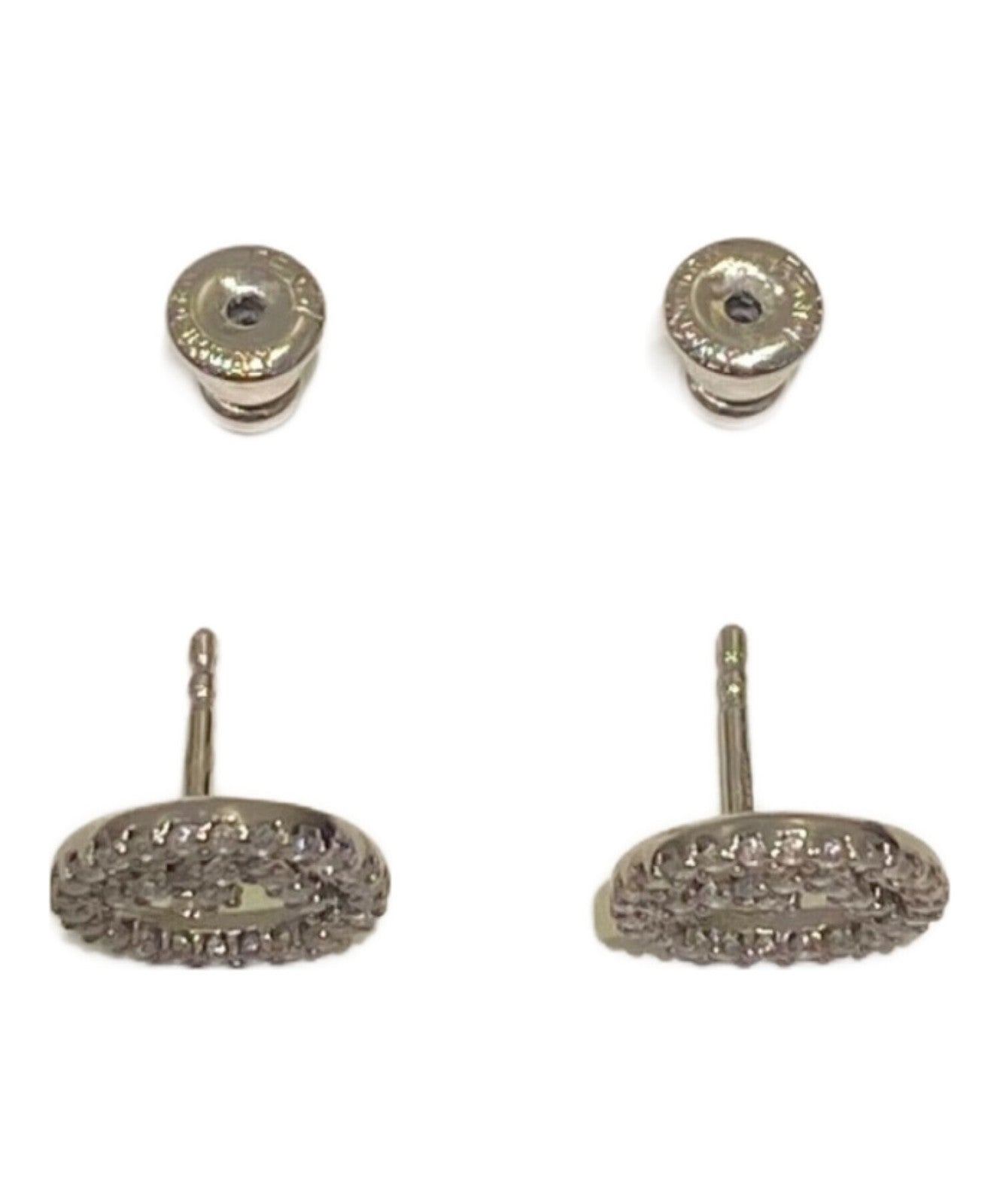 FENDI Earrings F is Silver Women Accessory Authentic