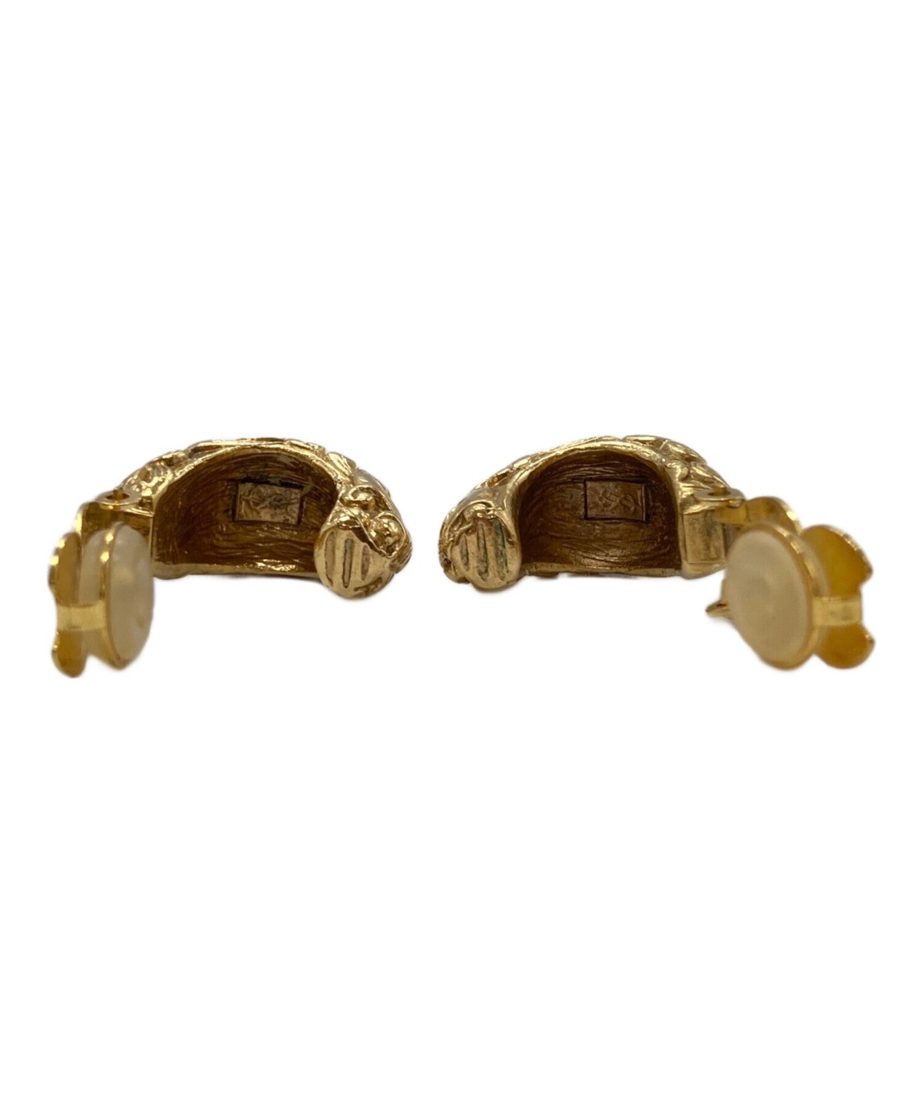 Saint Laurent Earrings YSL Cassandra Gold Authentic