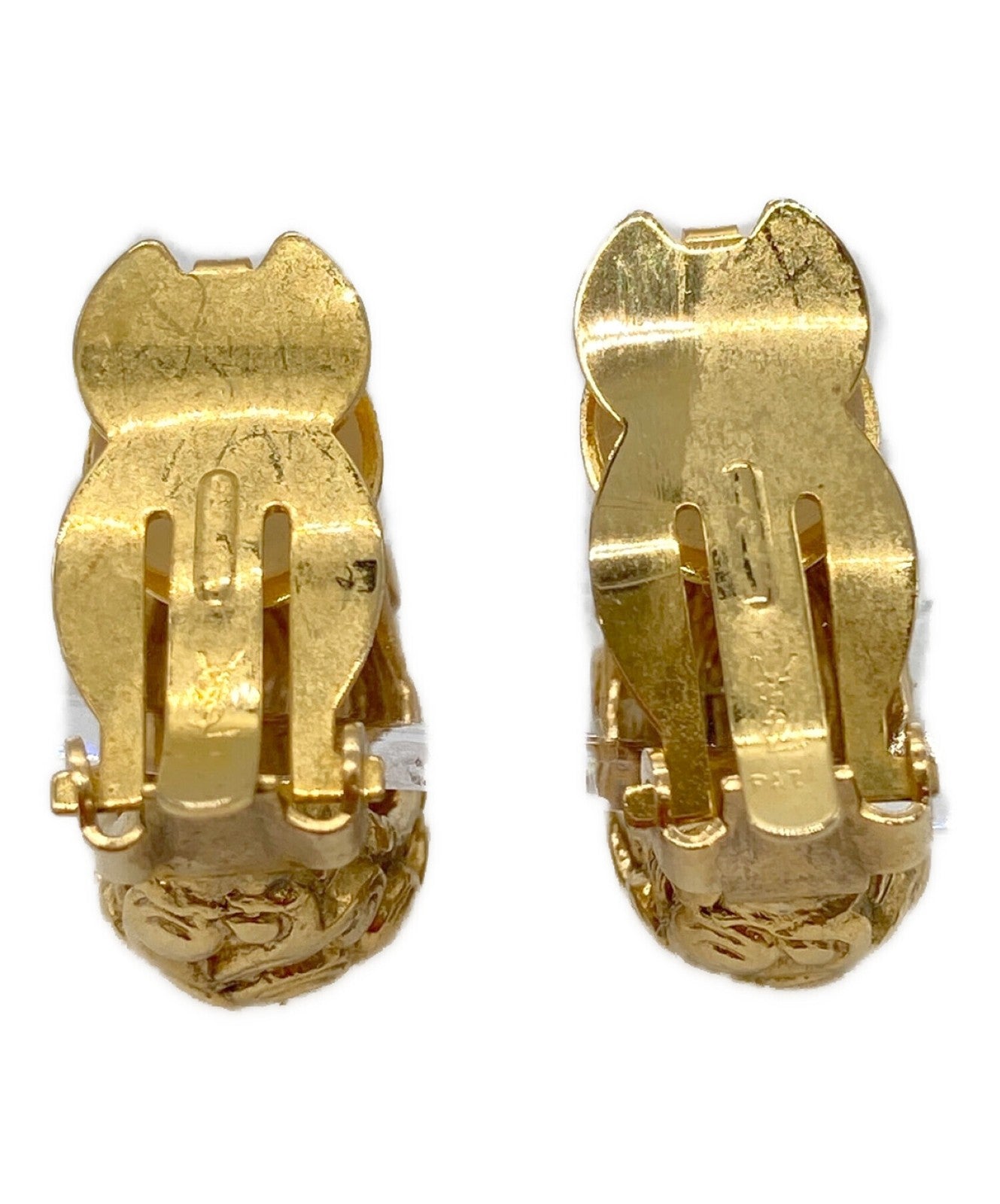 Saint Laurent Earrings YSL Cassandra Gold Authentic