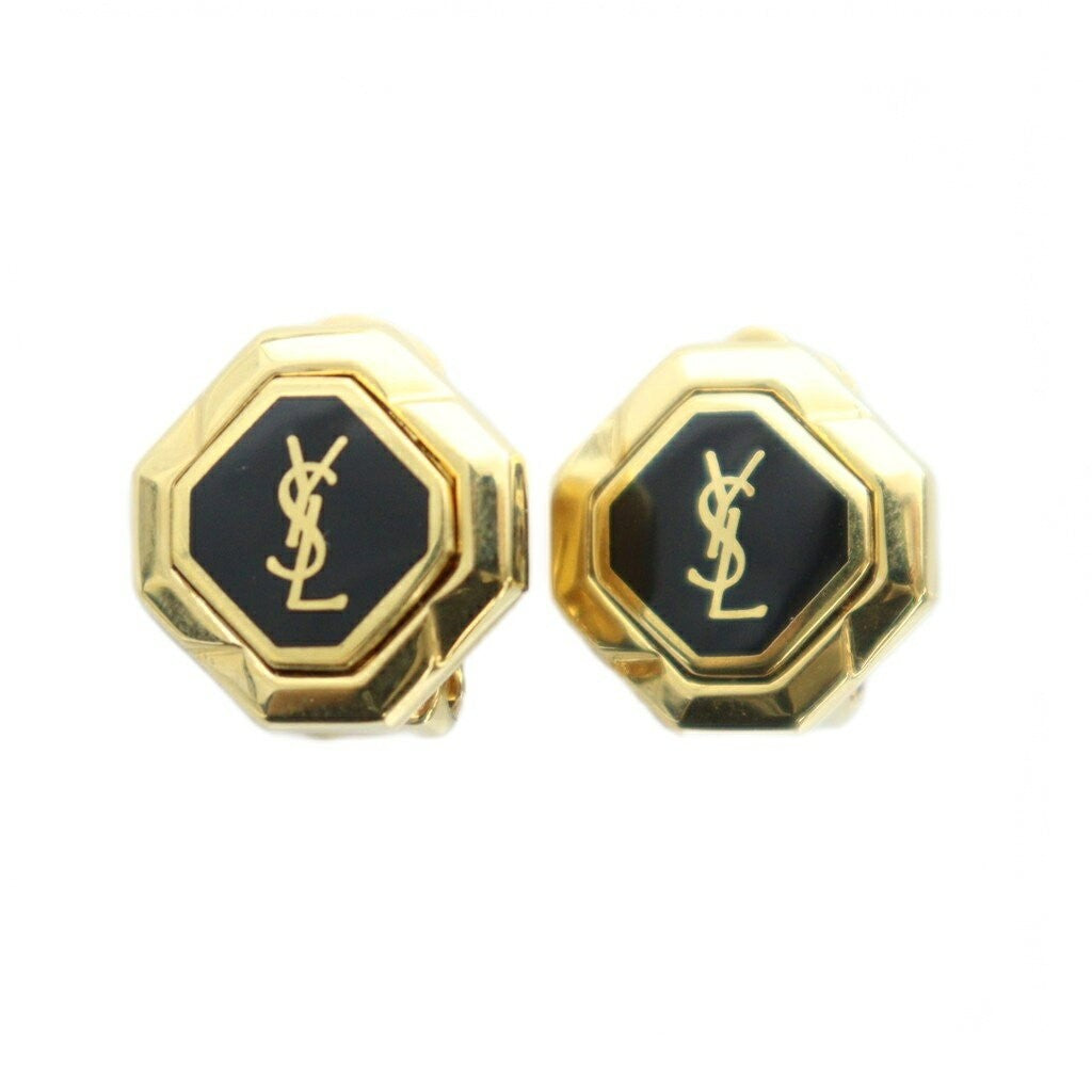 Saint Laurent Earrings YSL Cassandra Gold Authentic