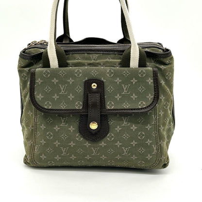 Louis Vuitton Hand Bag Tote Purse Monogram Khaki Authentic