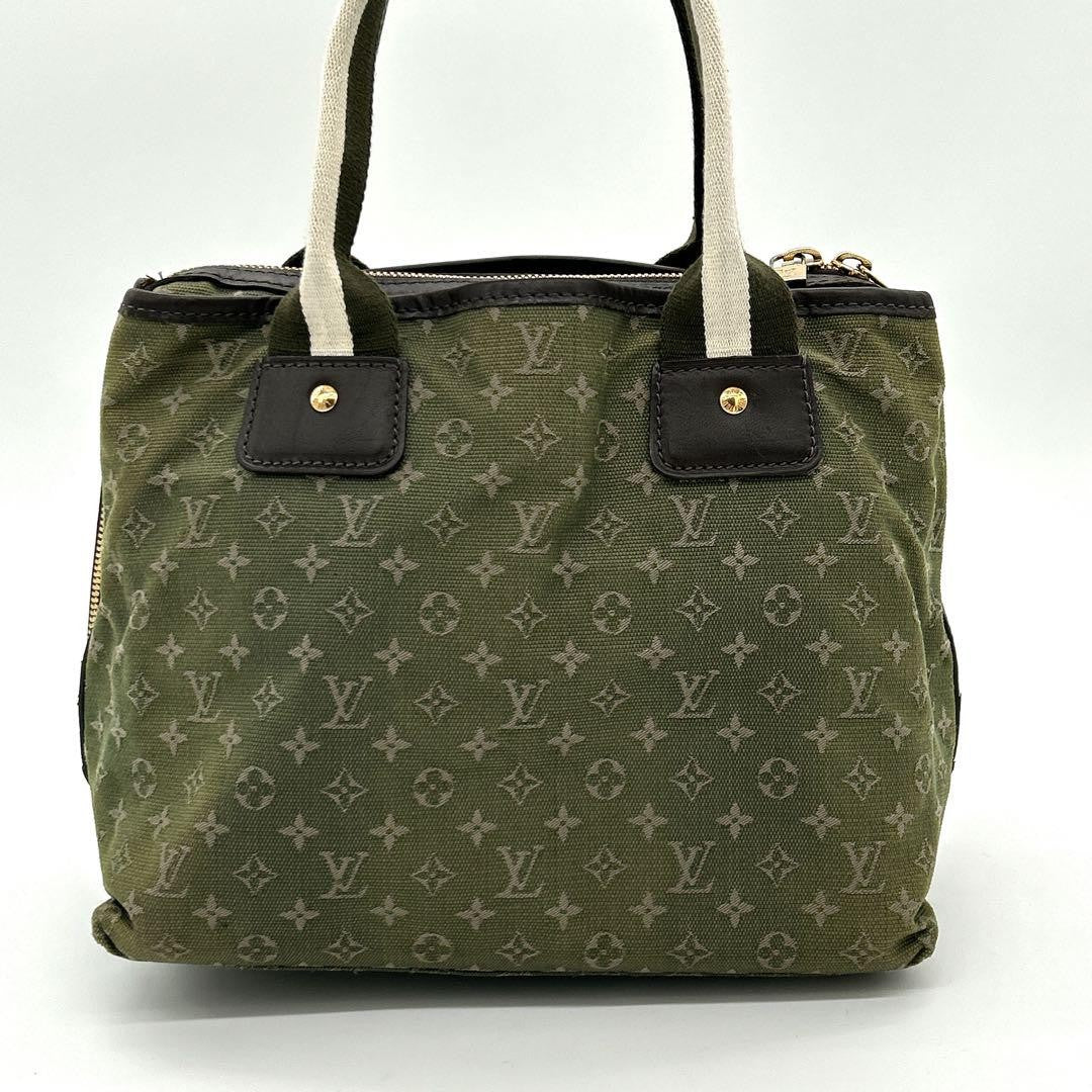 Louis Vuitton Hand Bag Tote Purse Monogram Khaki Authentic