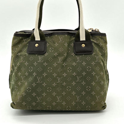 Louis Vuitton Hand Bag Tote Purse Monogram Khaki Authentic