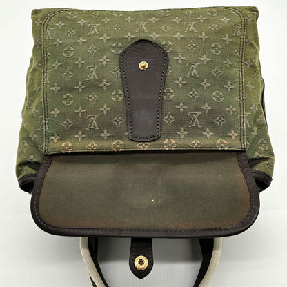 Louis Vuitton Hand Bag Tote Purse Monogram Khaki Authentic