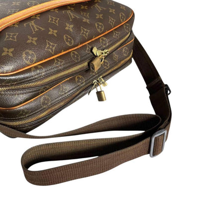 Louis Vuitton Shoulder Bag Purse Monogram M45252 PVC Leather Brown Authentic