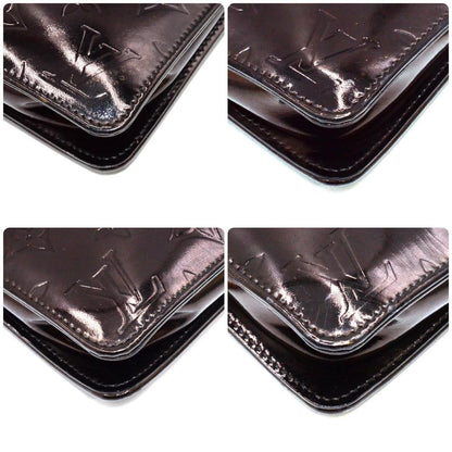 Louis Vuitton Accessory Pouch Hand Bag Tote Purse Monogram Patent Leather Black