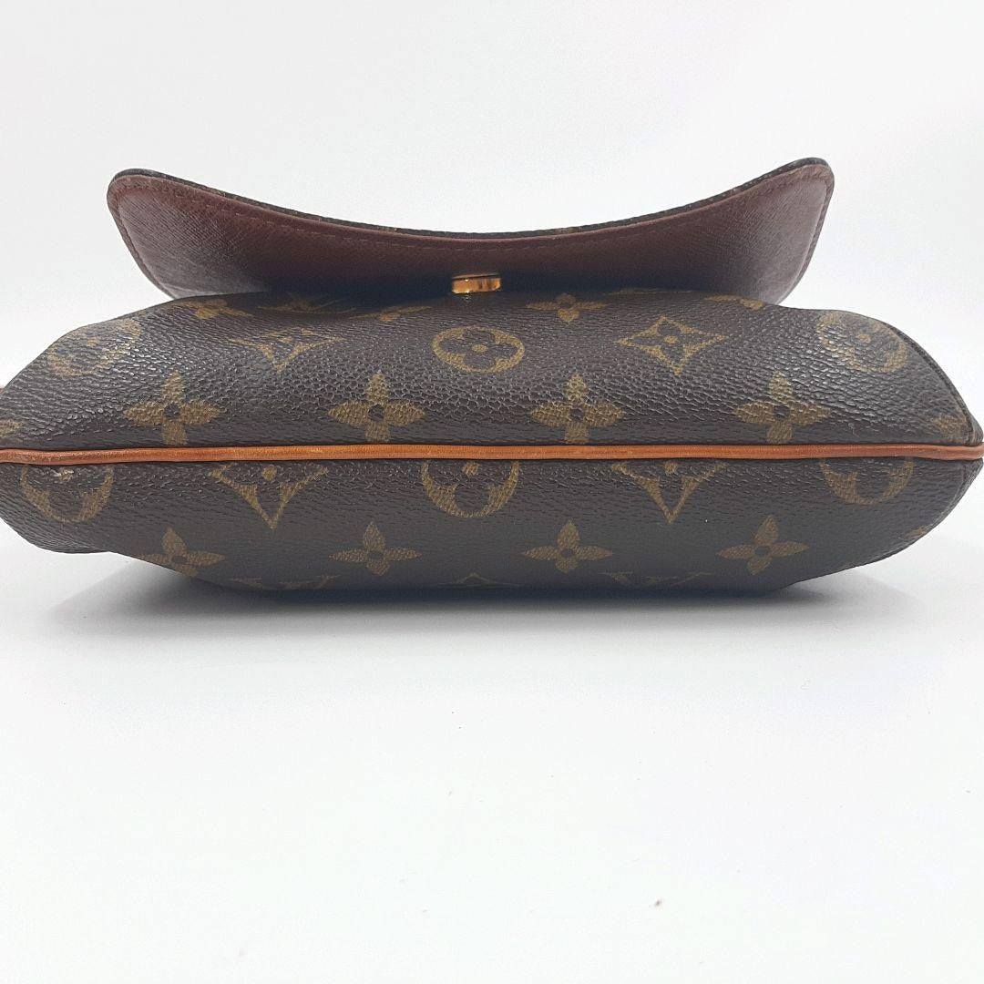 Louis Vuitton Shoulder Bag Purse Monogram Leather Brown Authentic
