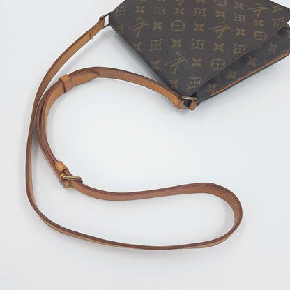 Louis Vuitton Shoulder Bag Purse Monogram Leather Brown Authentic