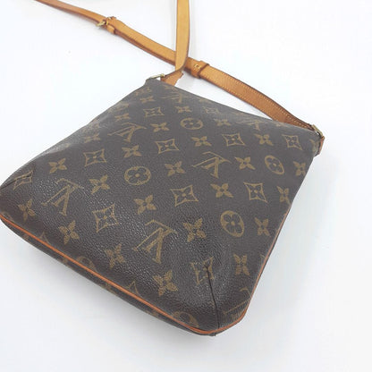 Louis Vuitton Shoulder Bag Purse Monogram Leather Brown Authentic