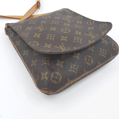 Louis Vuitton Shoulder Bag Purse Monogram Leather Brown Authentic