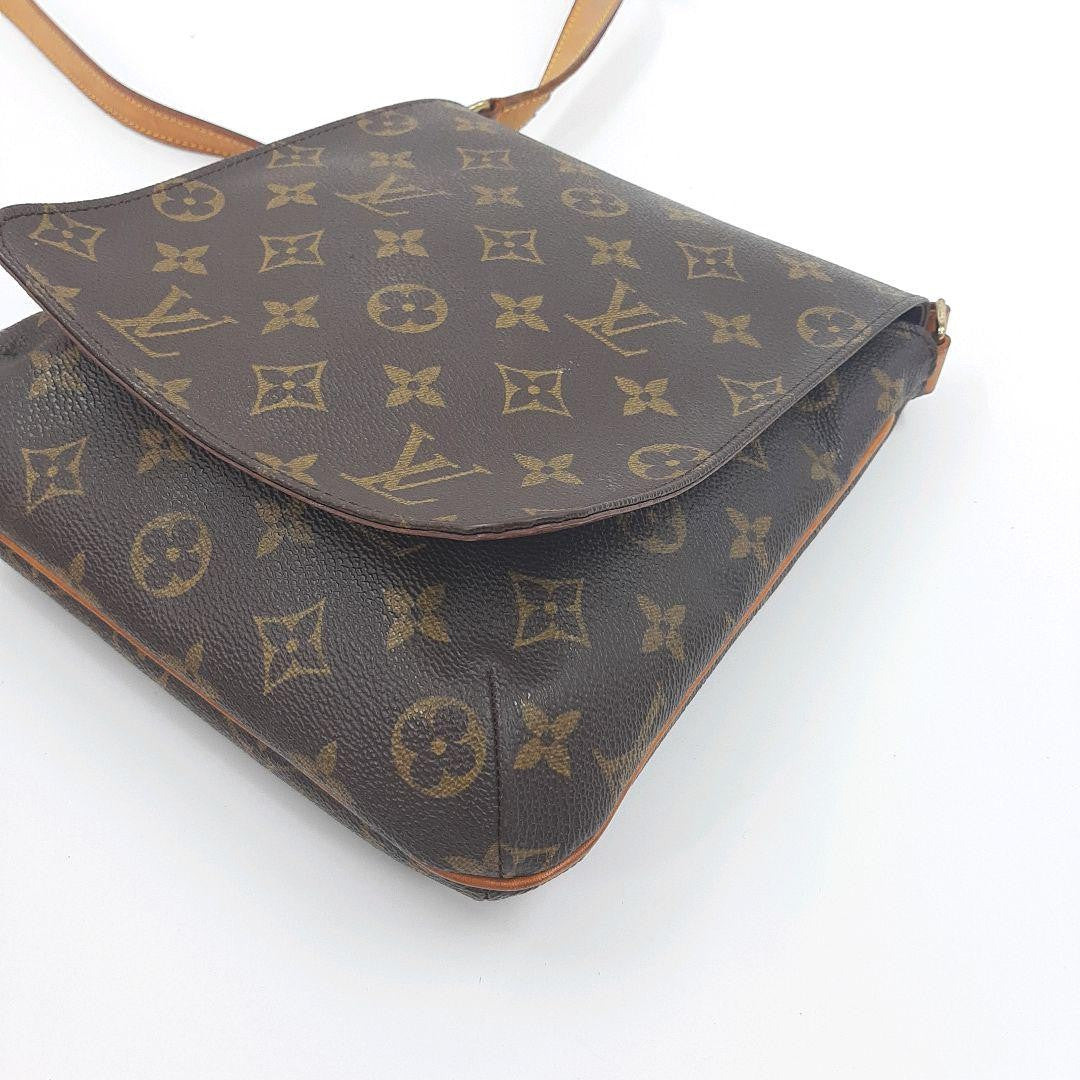 Louis Vuitton Shoulder Bag Purse Monogram Leather Brown Authentic