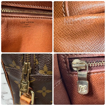 Louis Vuitton Shoulder Bag Purse Monogram M51272 Canvas Leather Brown Authentic