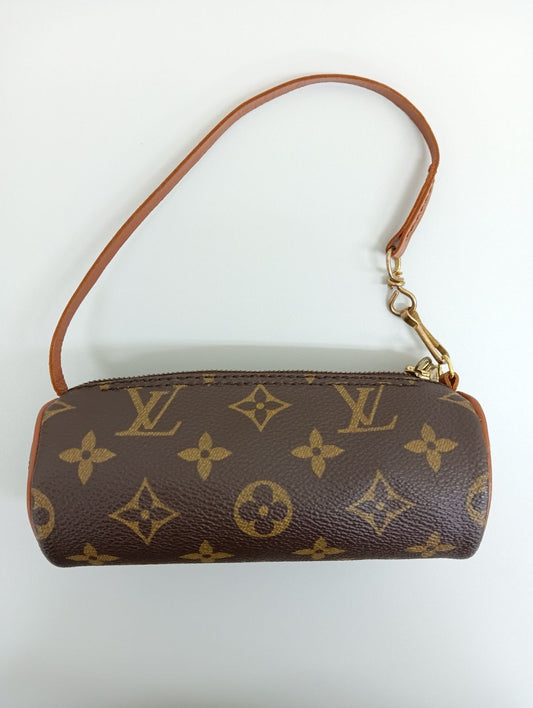 Louis Vuitton Accessory Pouch Hand Pouch Monogram M51385 PVC Leather Brown Auth