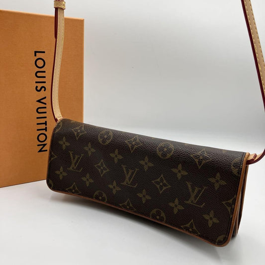 Louis Vuitton Shoulder Bag Purse Monogram PVC Leather Brown Authentic