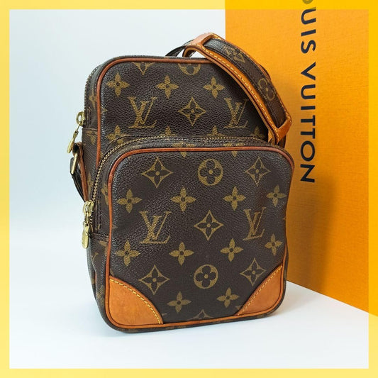 Louis Vuitton Shoulder Bag Purse Monogram M45236 PVC Brown Authentic