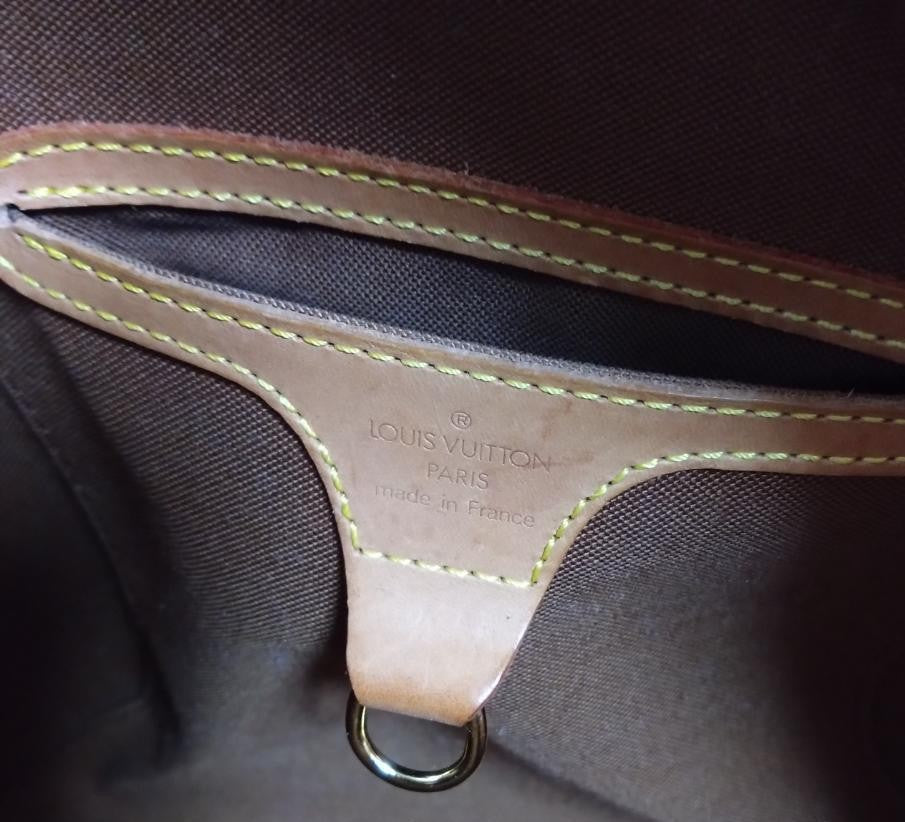 Louis Vuitton Hand Bag Tote Purse Monogram M51127 PVC Leather Brown Authentic