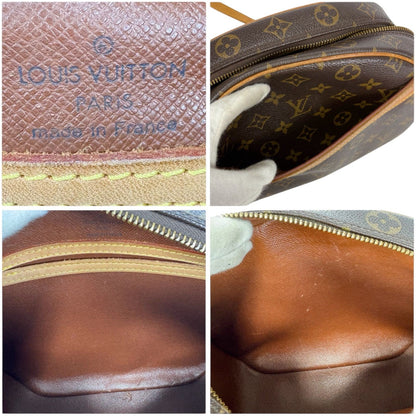Louis Vuitton Shoulder Bag Purse M51221 Monogram Leather Brown Authentic