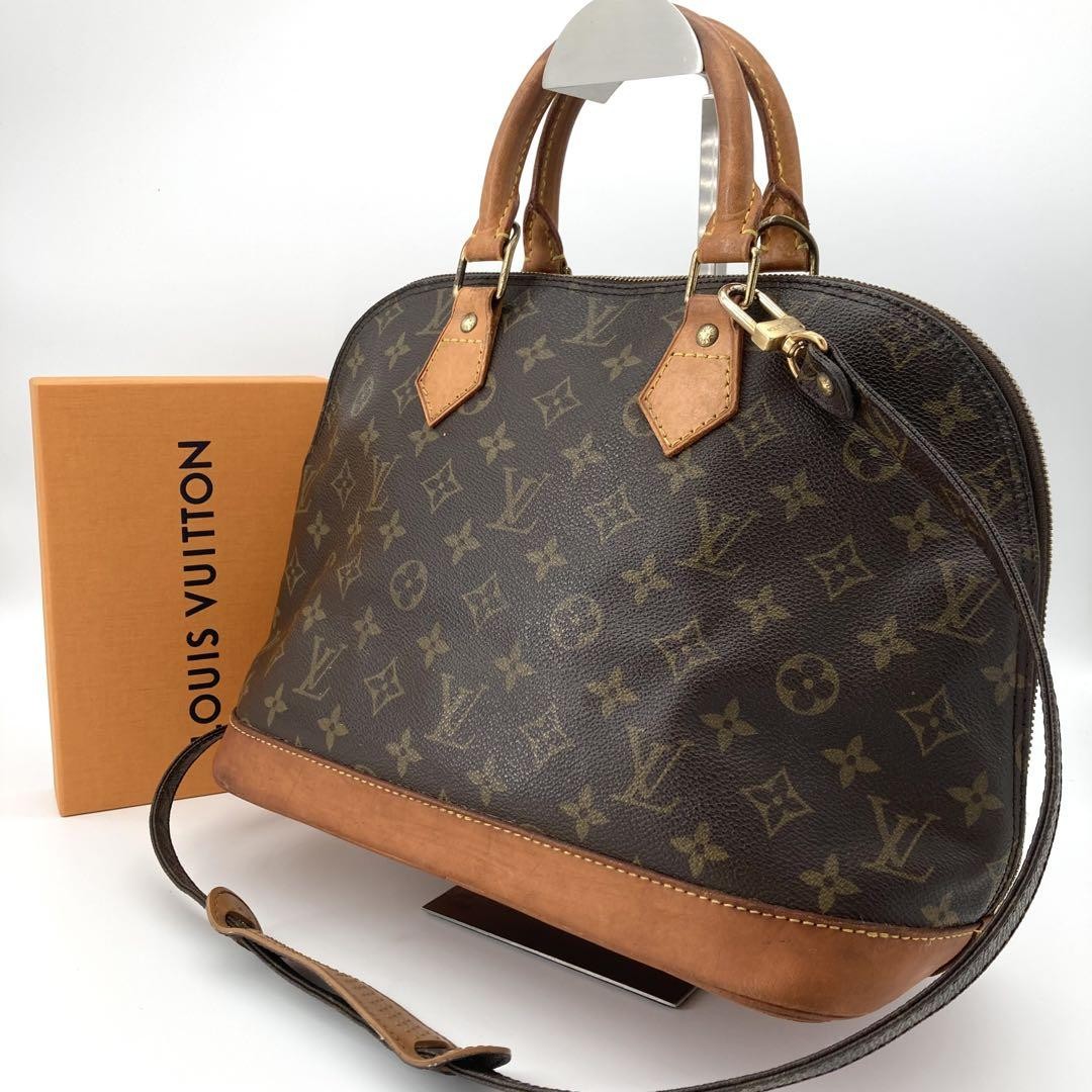 Louis Vuitton Hand Shoulder Bag Tote Purse 2way M51130 Monogram Leather Brown