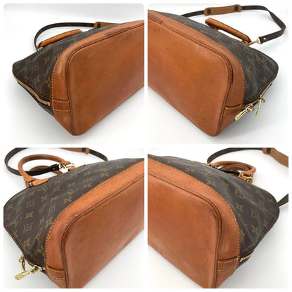 Louis Vuitton Hand Shoulder Bag Tote Purse 2way M51130 Monogram Leather Brown