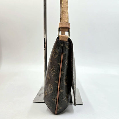 Louis Vuitton Shoulder Bag Purse Monogram Leather Brown Authentic