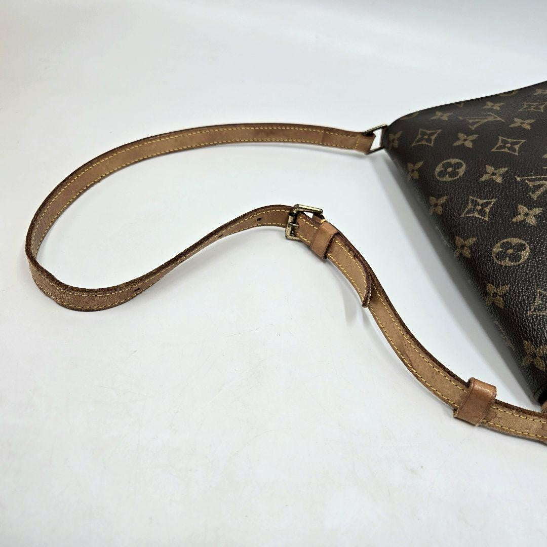 Louis Vuitton Shoulder Bag Purse Monogram Leather Brown Authentic
