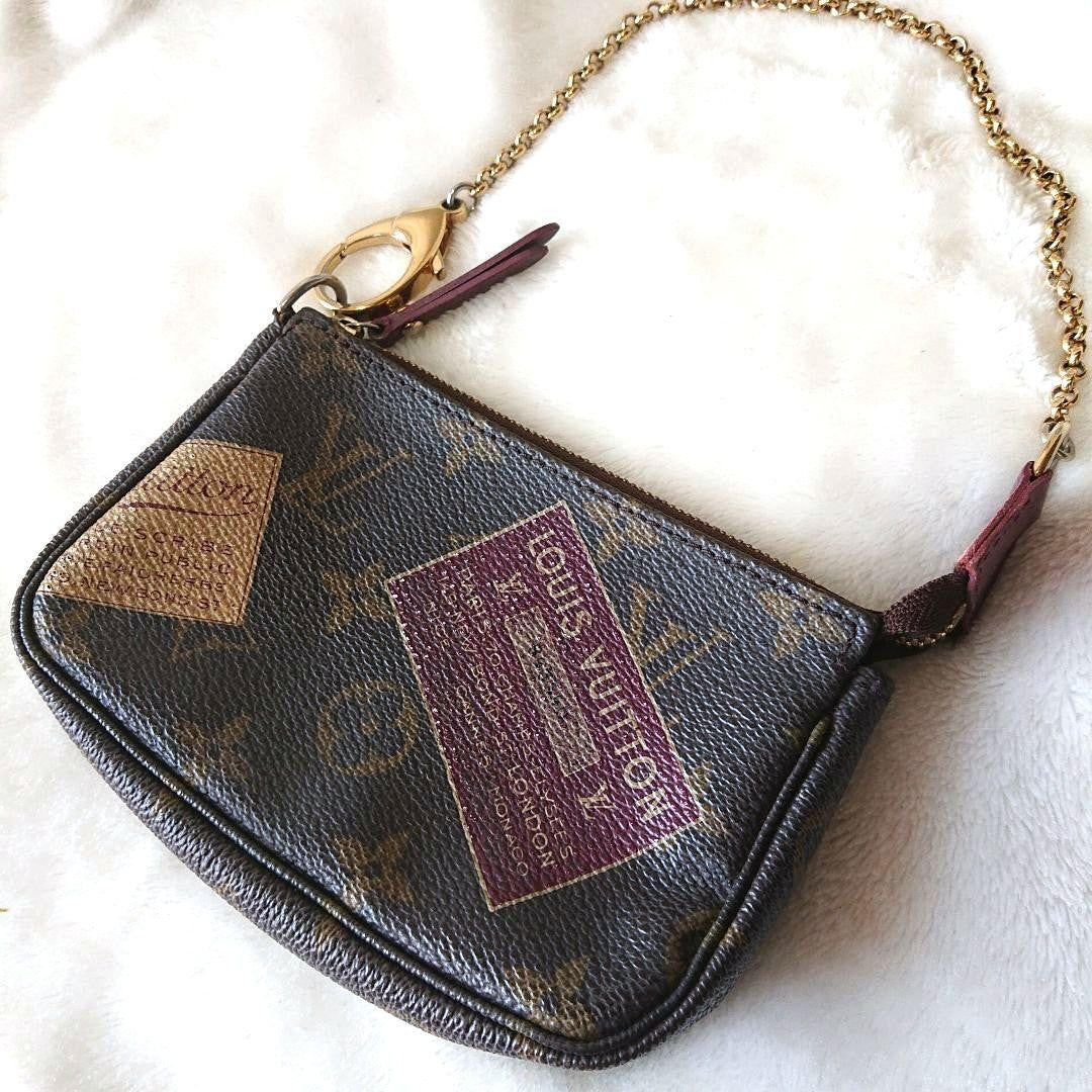 Louis Vuitton Accessory Pouch Hand Pouch Monogram M63798 Brown Authentic