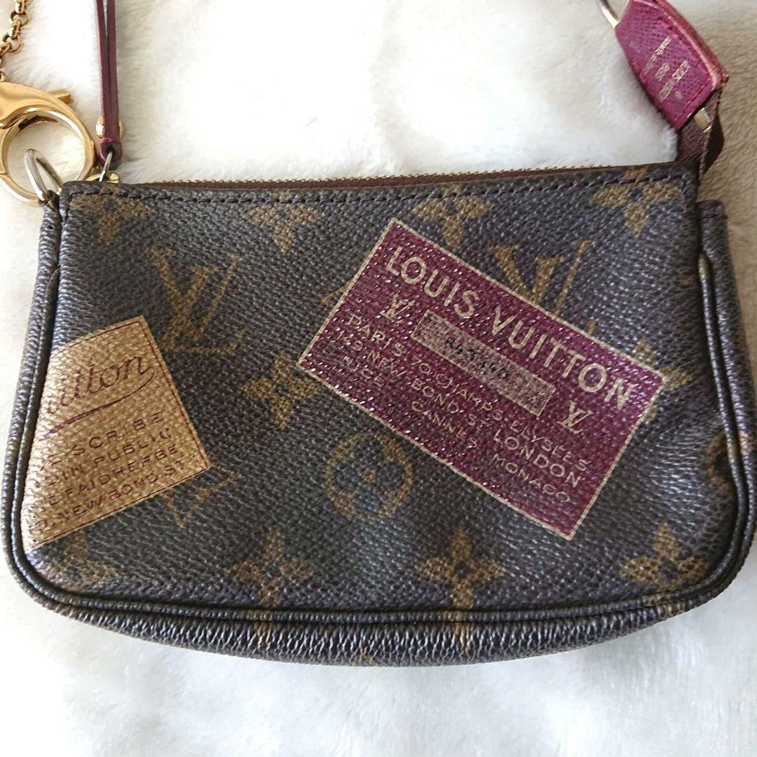 Louis Vuitton Accessory Pouch Hand Pouch Monogram M63798 Brown Authentic